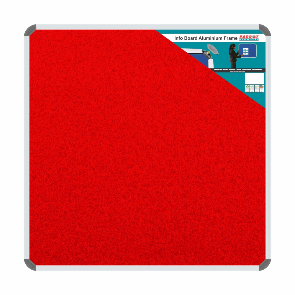 Info Board (Aluminium Frame, 900*900mm, Red)