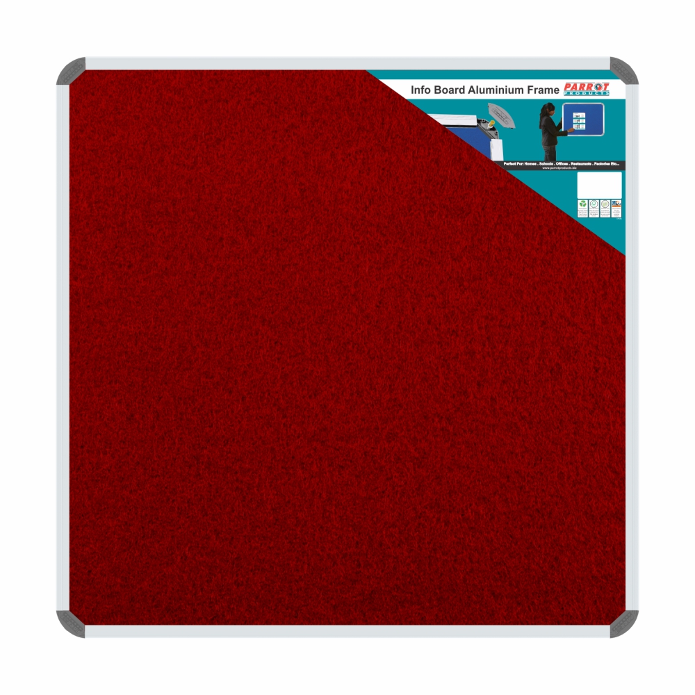 Info Board (Aluminium Frame, 900*900mm, Burgandy)