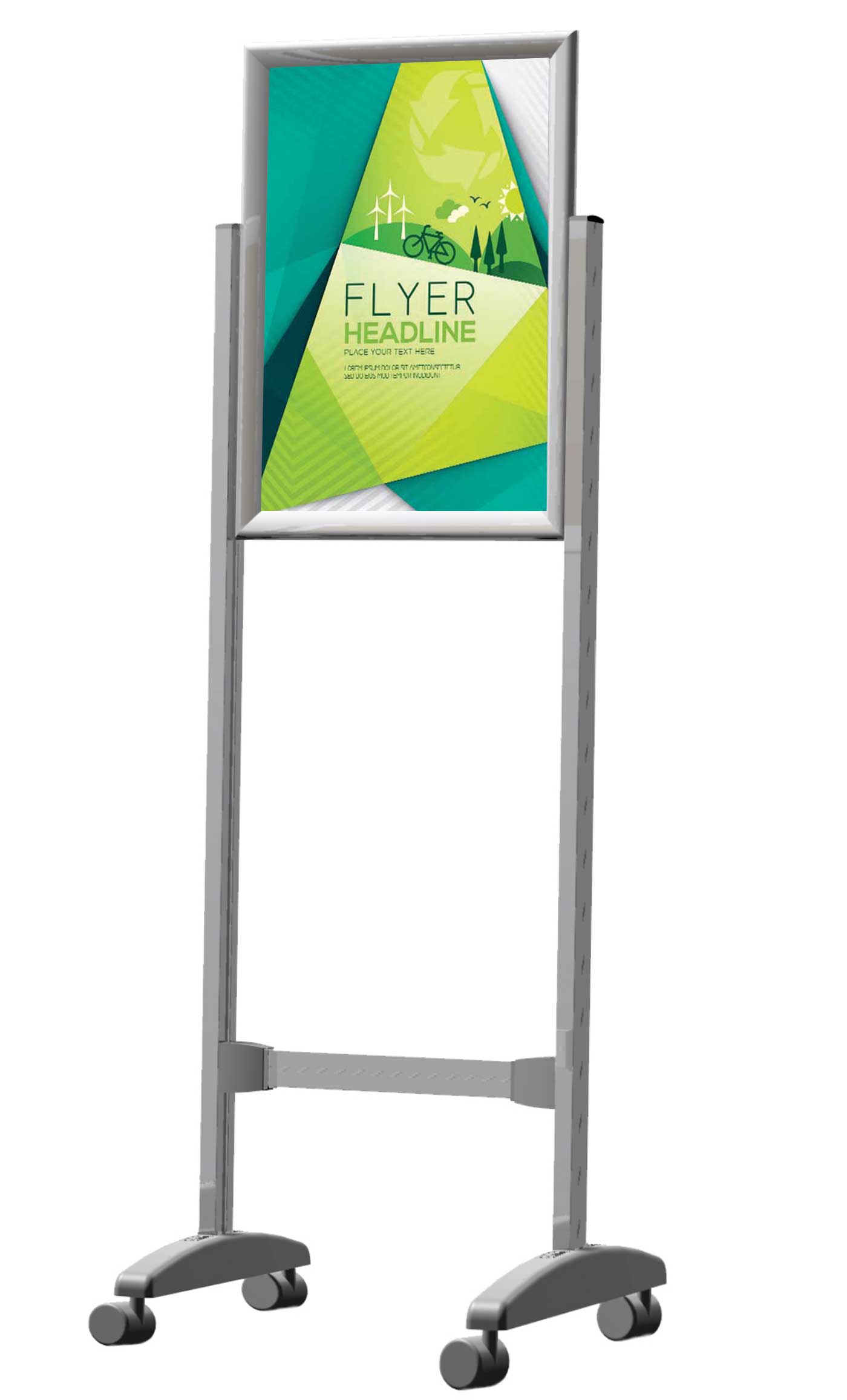 Poster Frame Stand (A1, Double Sided, Castors)