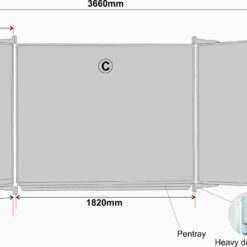 Educational Board Magnetic Whiteboard (1220*1220, White Squares. Side Panel, Option A)
