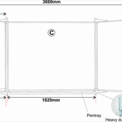 Educational Board Magnetic Whiteboard (1220*910, Squares and Lines, Swing Leaf, Option B)
