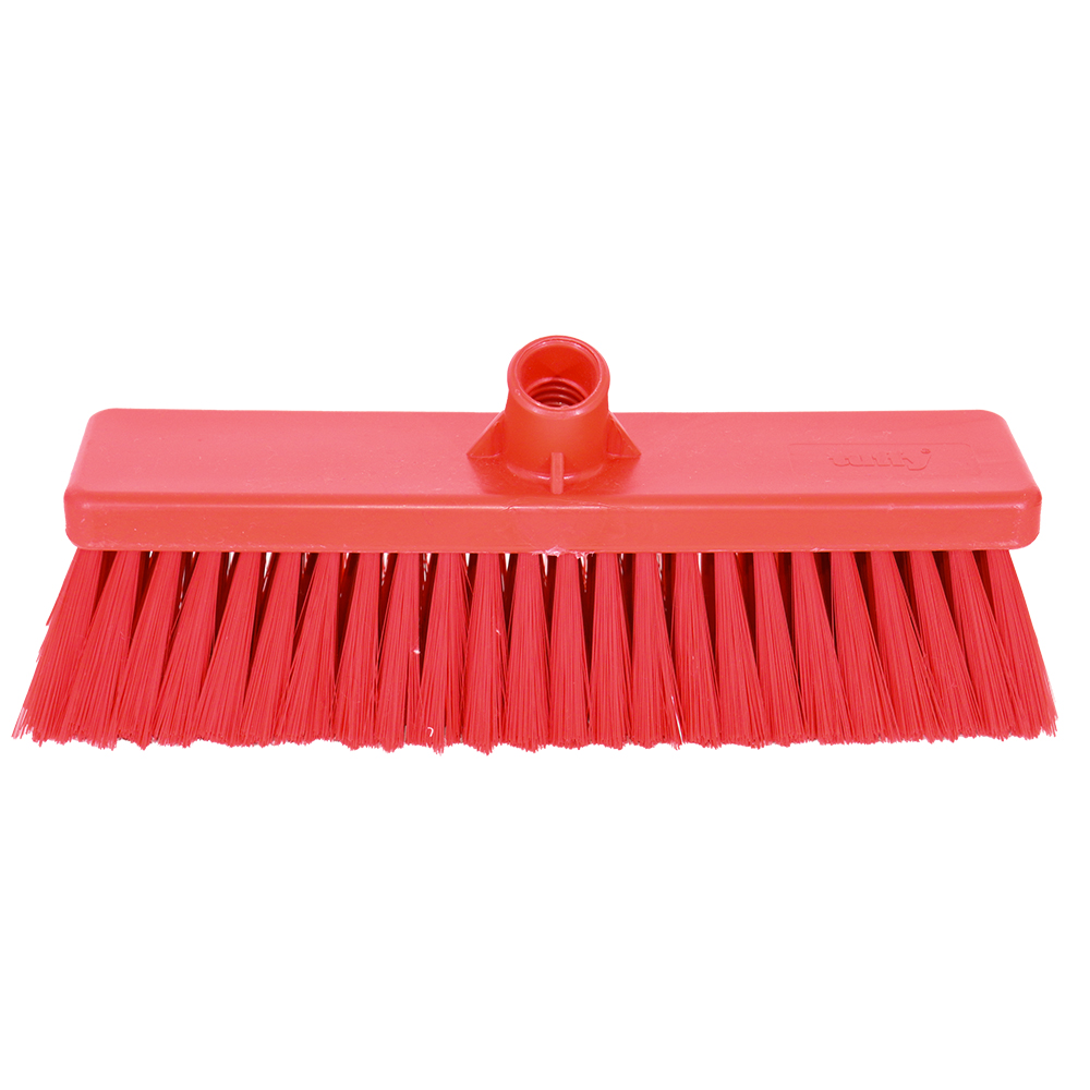 Janitorial Hygiene Broom Head - Hard Red 300mm
