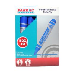 Whiteboard Markers (10 Markers, Bullet Tip, Blue)