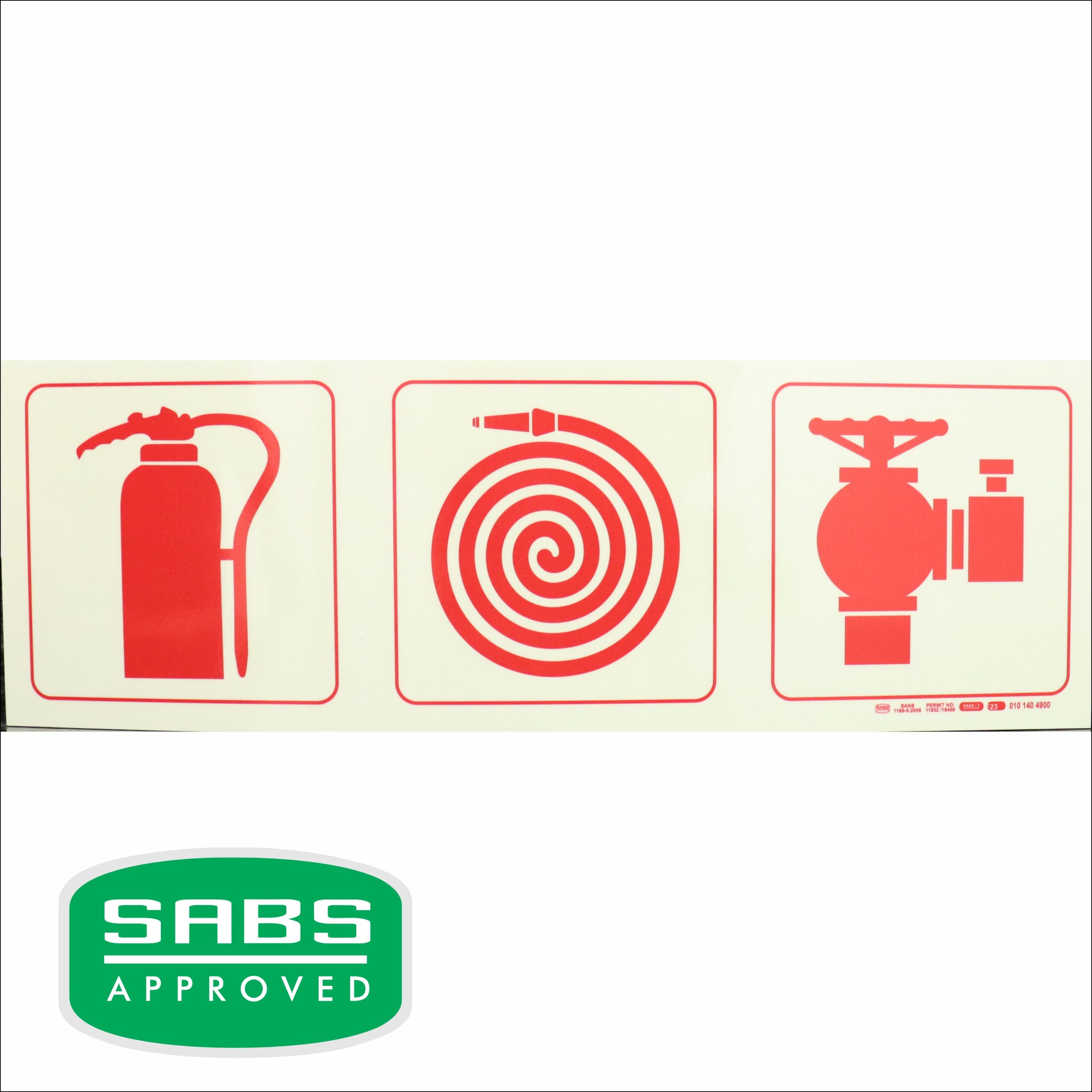 Photoluminescent 190mm- Safety Sign F23- Fire Extinguisher Fire Hose Reel Fire Hydrant