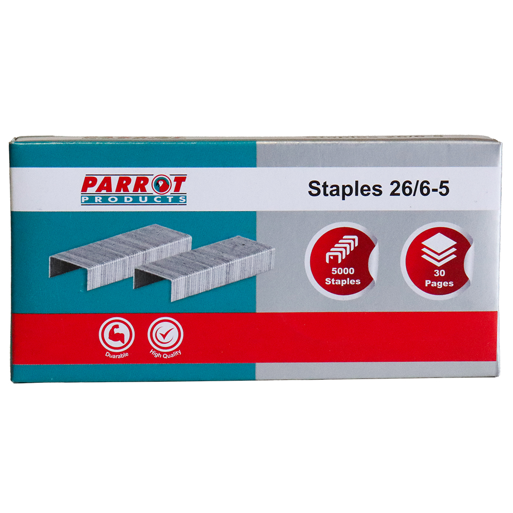 Staples (Staple Size: 26/6, No.56, Box of 5000, 30 Pages)